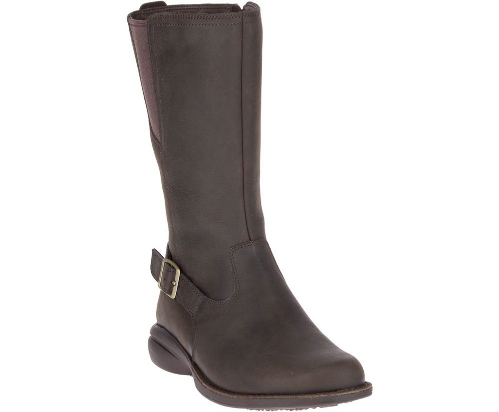 Botas Senhora - Merrell Andover Peak Waterproof - Marrom - KNX726058